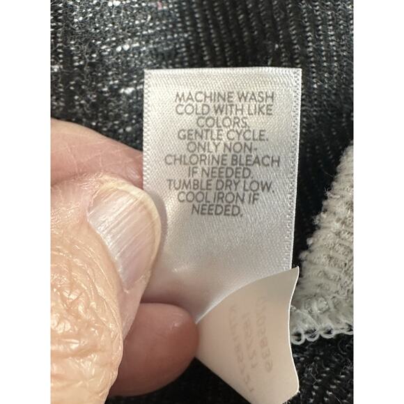 J.Jill Cotton Blend Sweater XL Black White Textured Stripe Boat Neck Fall Winter - Picture 11 of 15